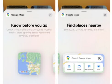 适用于iPhone和iPad的谷歌地图更新了新的查找附近地点和出发前了解小部件