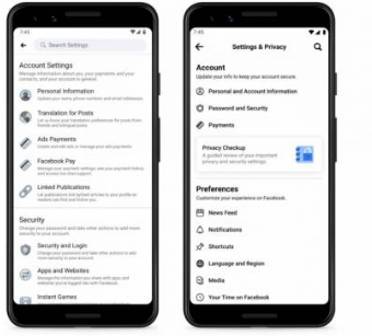 Facebook在Android应用上推出新的设置页面