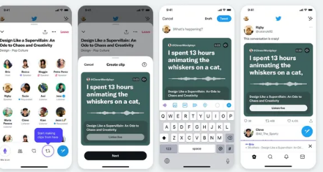 TwitterSpaces主持人将能够在新测试中分享录音片段