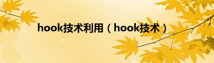 hook技术利用（hook技术）