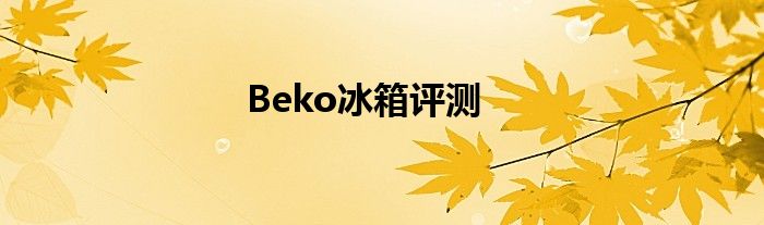 Beko冰箱评测