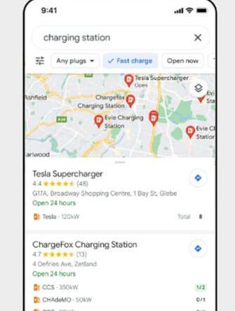 谷歌地图帮助您找到最适合您的电动汽车的充电站