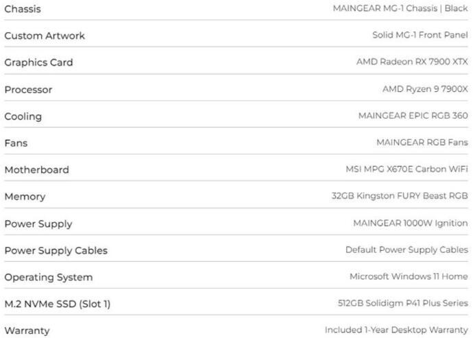 Maingear展示了AMD Radeon RX 7000 GPU的选项