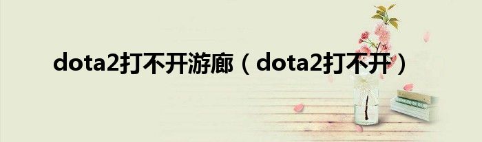 dota2打不开游廊（dota2打不开）