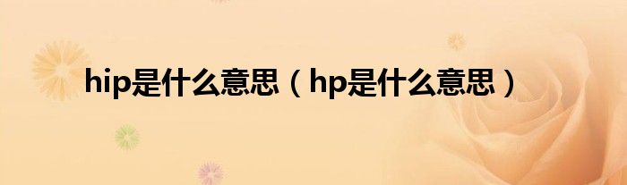 hip是什么意思（hp是什么意思）