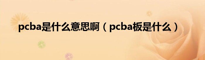 pcba是什么意思啊（pcba板是什么）