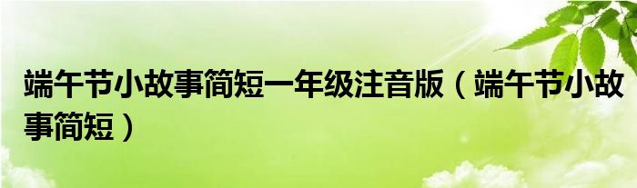 端午节小故事简短一年级注音版（端午节小故事简短）