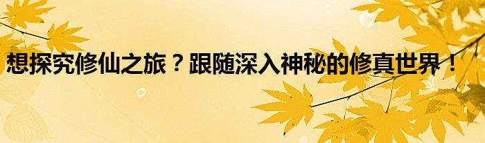 想探究修仙之旅？跟随<云梦泽地图>深入神秘的修真世界！