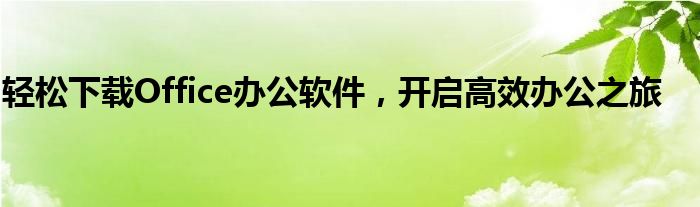 轻松下载Office办公软件，开启高效办公之旅