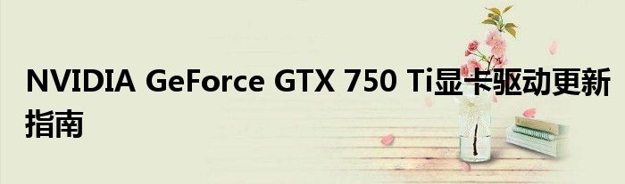 NVIDIA GeForce GTX 750 Ti显卡驱动更新指南