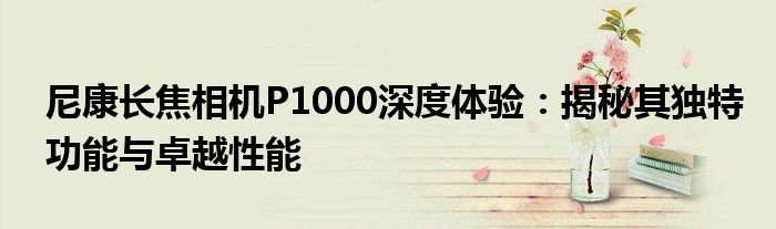 尼康长焦相机P1000深度体验：揭秘其独特功能与卓越性能