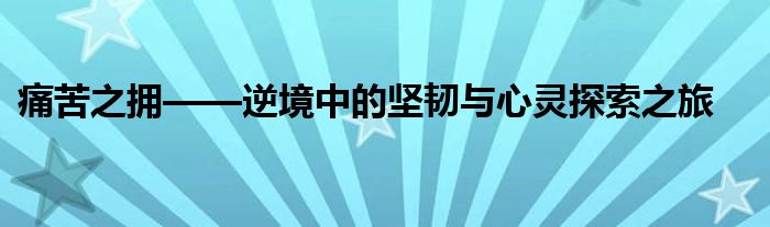 痛苦之拥——逆境中的坚韧与心灵探索之旅