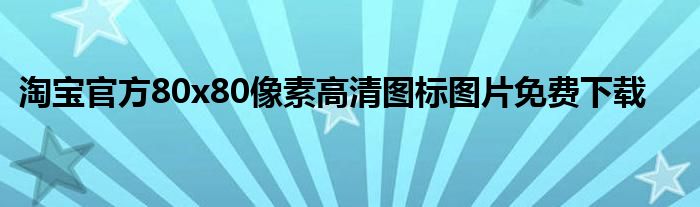 淘宝官方80x80像素高清图标图片免费下载